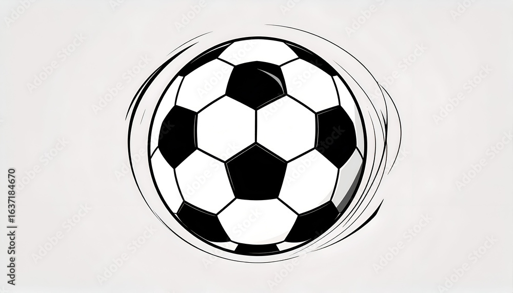 Fototapeta premium Soccer Ball Spin Graphic Design.