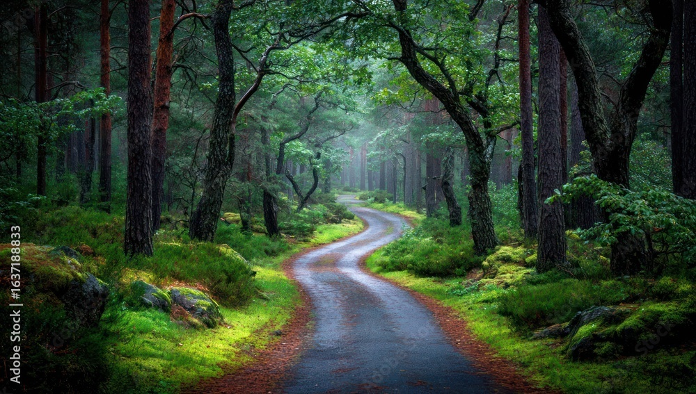 Naklejka premium Serpentine Road