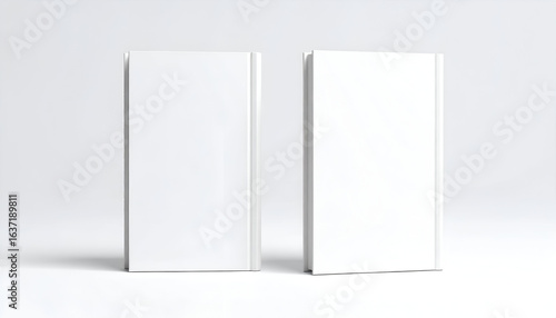 Two Blank Book Covers Mockup.