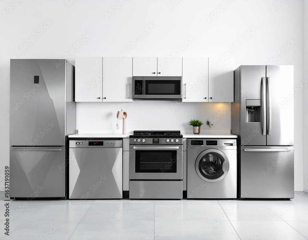 Fototapeta premium set of of household appliances. vector illustration