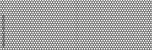 Metal micro mesh seamless pattern. Iron plate with round holes.
