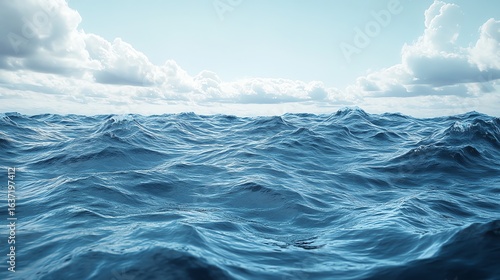 Ocean Waves Under Cloudy Sky on Sunny Day