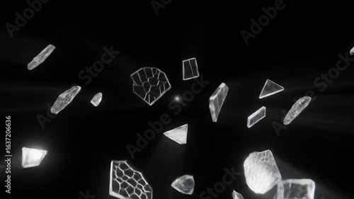 exploding disco ball shards light