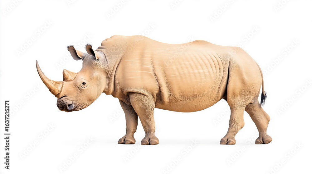 Obraz premium Rhinoceros, endangered and protected animal