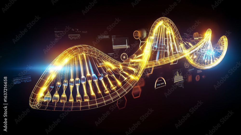 Obraz premium Neon DNA Charts
