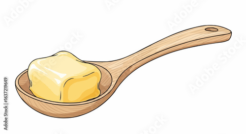 Spoon with butter