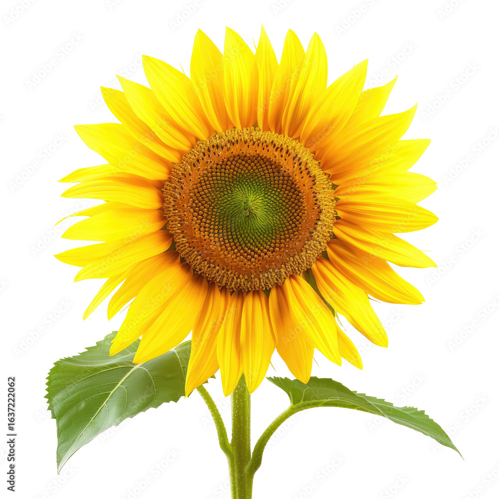 Obraz premium Vibrant sunflower, bright yellow petals, dark center (4)