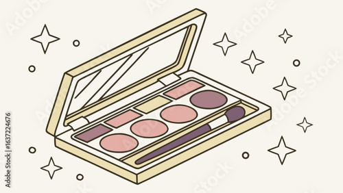 Makeup palette eyeshadow blush beauty cosmetic brush fashion style glamour face powder artist kit 10 colors