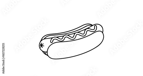 Delicious hot dog illustration vector image for fast food restaurant menu and design projects use this graphic 100