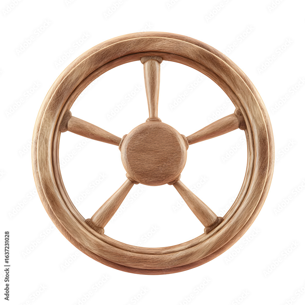 Obraz premium Wooden wheel decorative element