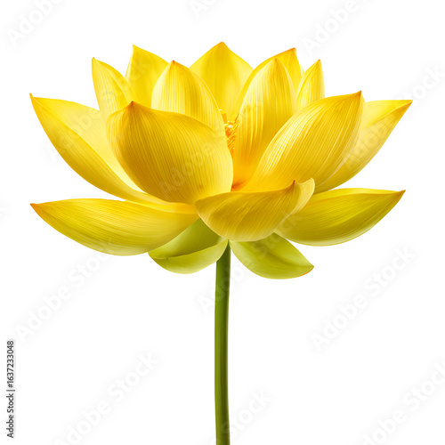 Yellow lotus flower close up