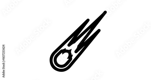 Comet illustration vector space object shooting star drawing space exploration astronomy celestial body icon design