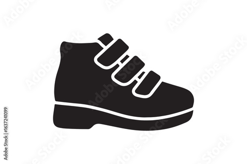 Orthopedic Shoe icon silhouette vector with white background