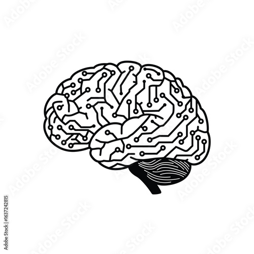 human brain vector illustration