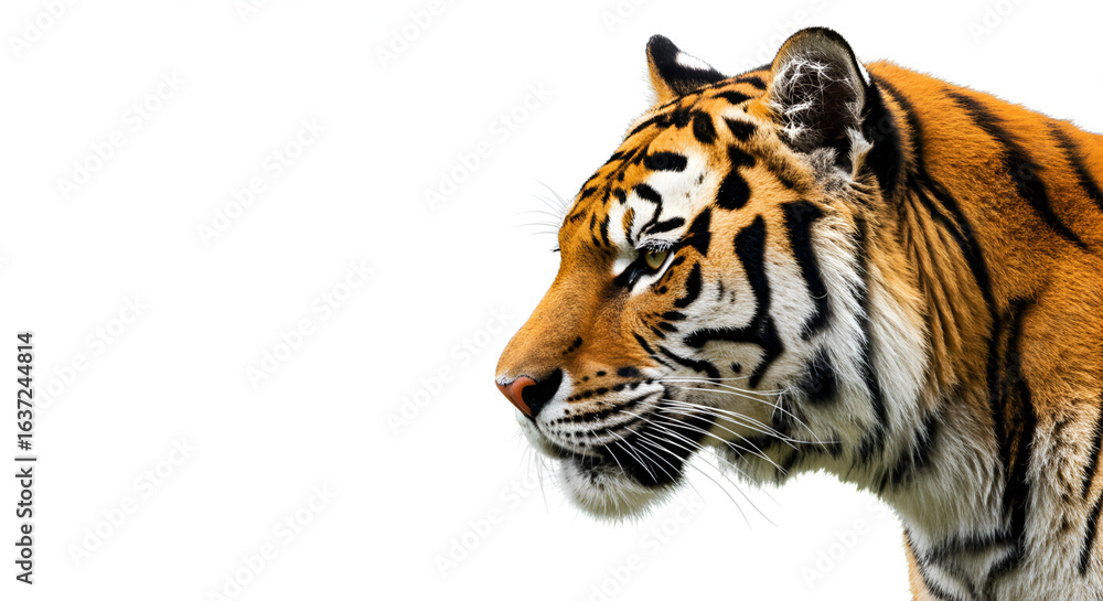 Naklejka premium tiger on white background