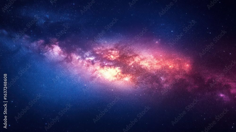 Fototapeta premium Cosmic Milky Way Galaxy, Stellar Nebula