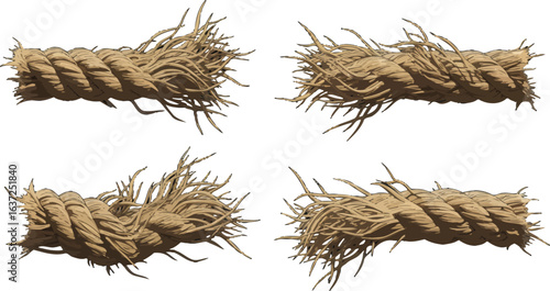 Rustic ropes texture showcasing natural fiber strands on a seamless display