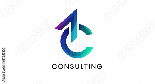 Abstract logo featuring a stylized number one and the letter C in gradient colors above the word "CONSULTING".