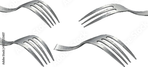 Elegant silverware arrangement with delicate design for dining experiences