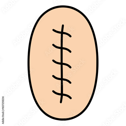 recovery suture medical flat color vector illustration template design