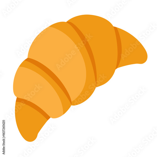 Croissant vector on white background