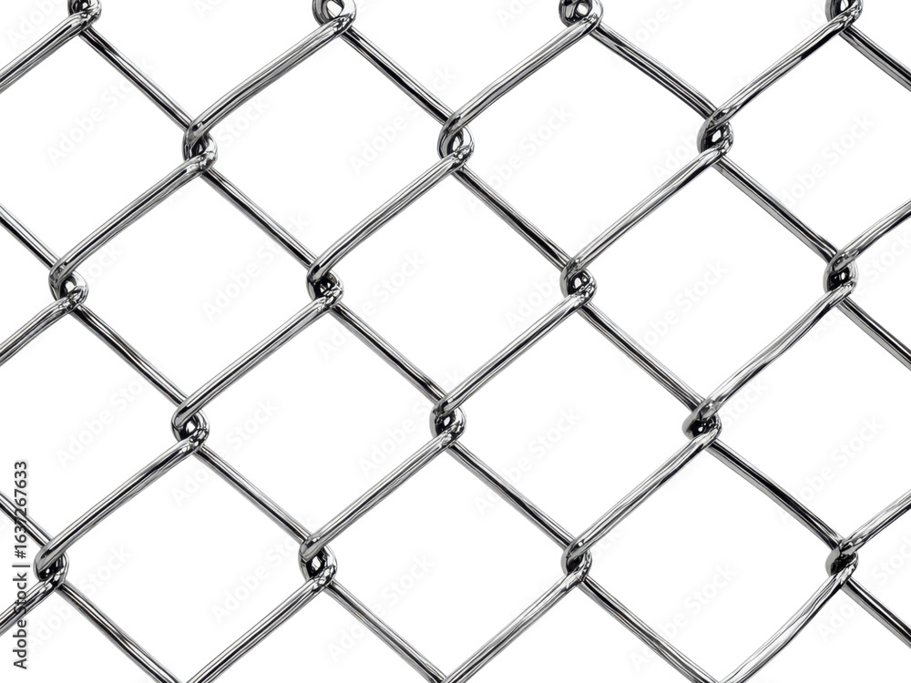 Fototapeta premium Seamless texture of a chain link fence with a metal grid pattern