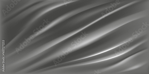 Transparent Light Polyethylene Plastic Warp. Eps10 Vector.