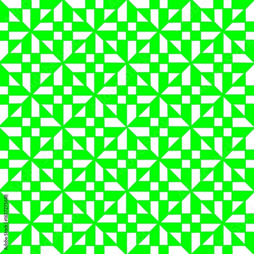 Abstract green and white seamless pattern