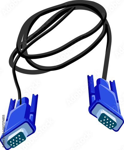 Illustration of a VGA Cable 