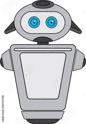 AI Robot Icon Chatbot Mascot Icon Sign Bot Technology Cartoon Talking Robot Vector
