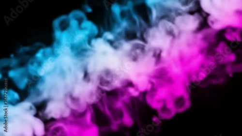 Abstract Colorful Smoke Vortex Spinning on Dark Background