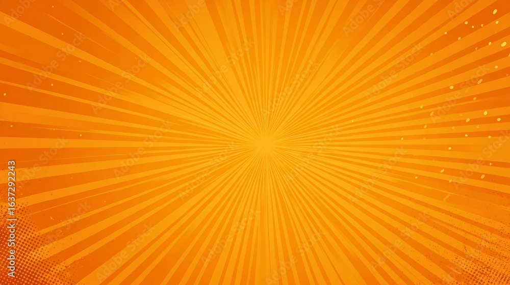 Obraz premium Radiant Orange Burst Background Dynamic Lines Emanate from Center
