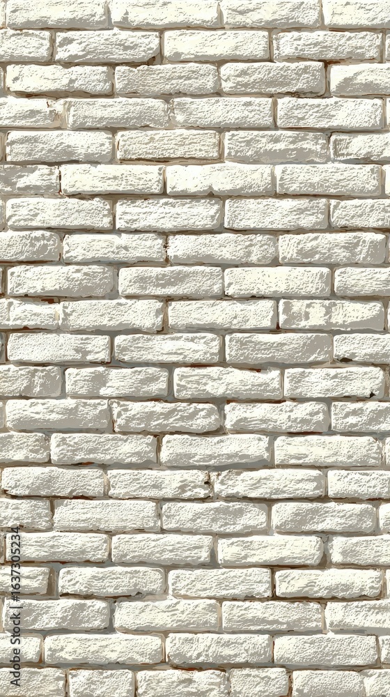 Obraz premium Whitewashed brick wall texture, seamless pattern