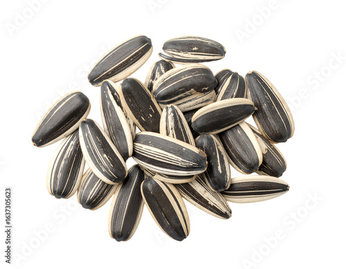 Wallpaper Mural Freshly Roasted Black and White Sunflower Seeds on Isolated Background Torontodigital.ca