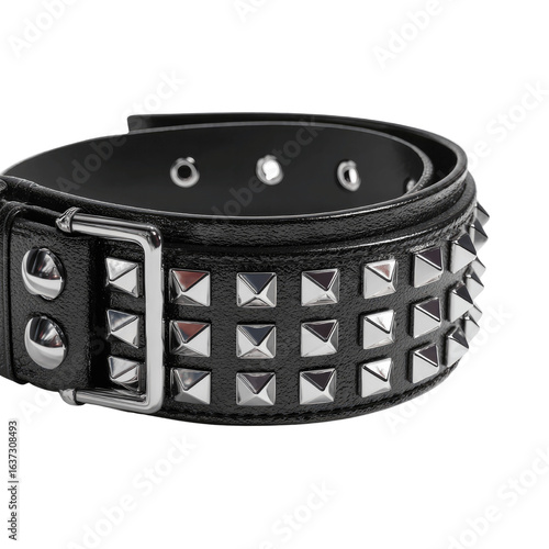 Black Studded Leather Belt - Punk Rock Fashion