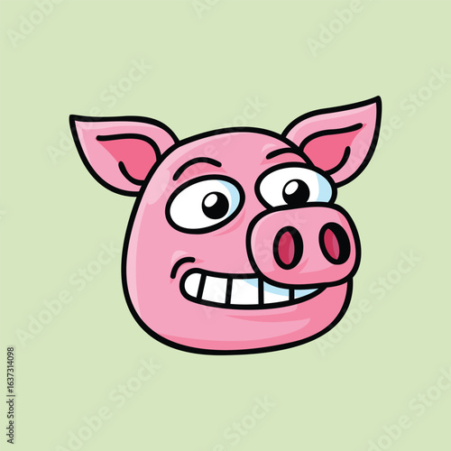 Wallpaper Mural Smiling Pig - Funny Smiling Animals Torontodigital.ca