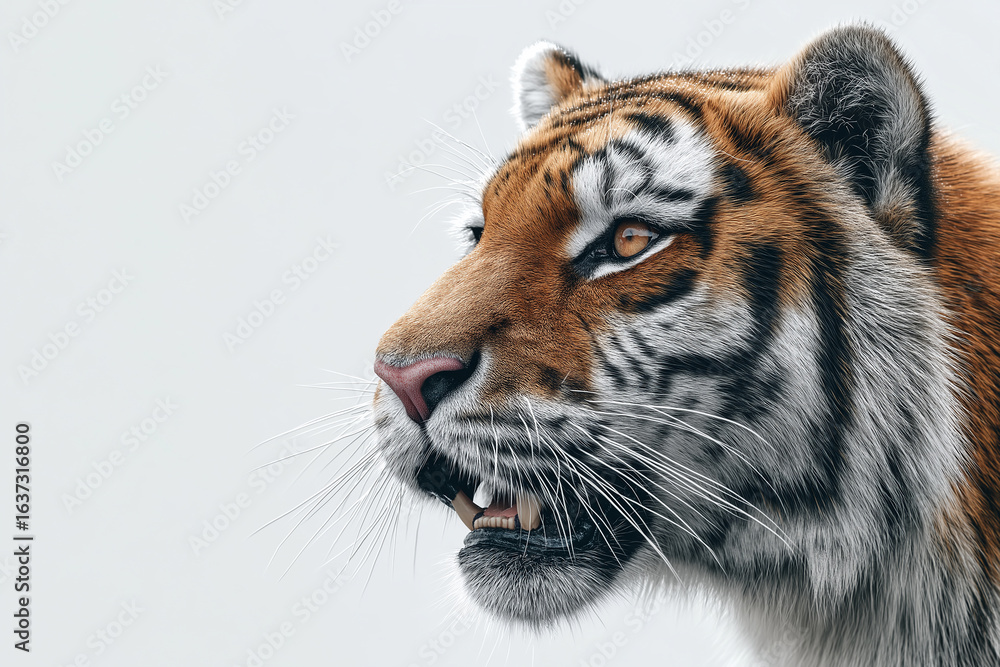 Fototapeta premium tiger, cat, animal, wildlife, wild, feline, predator, zoo, nature, mammal, stripes, carnivore, siberian, big, head, fur, bengal, dangerous, danger, wildcat, striped, safari, eyes, hunter, tigers