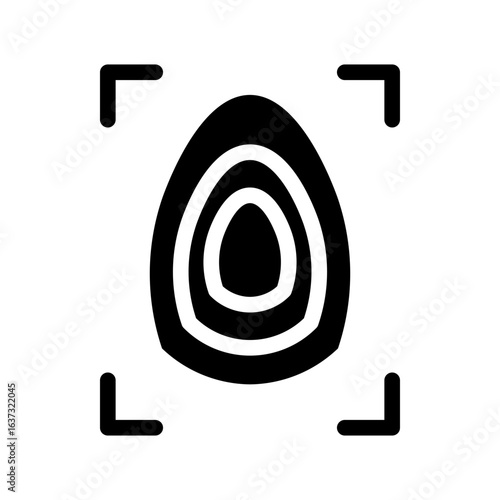 fingerprint glyph icon