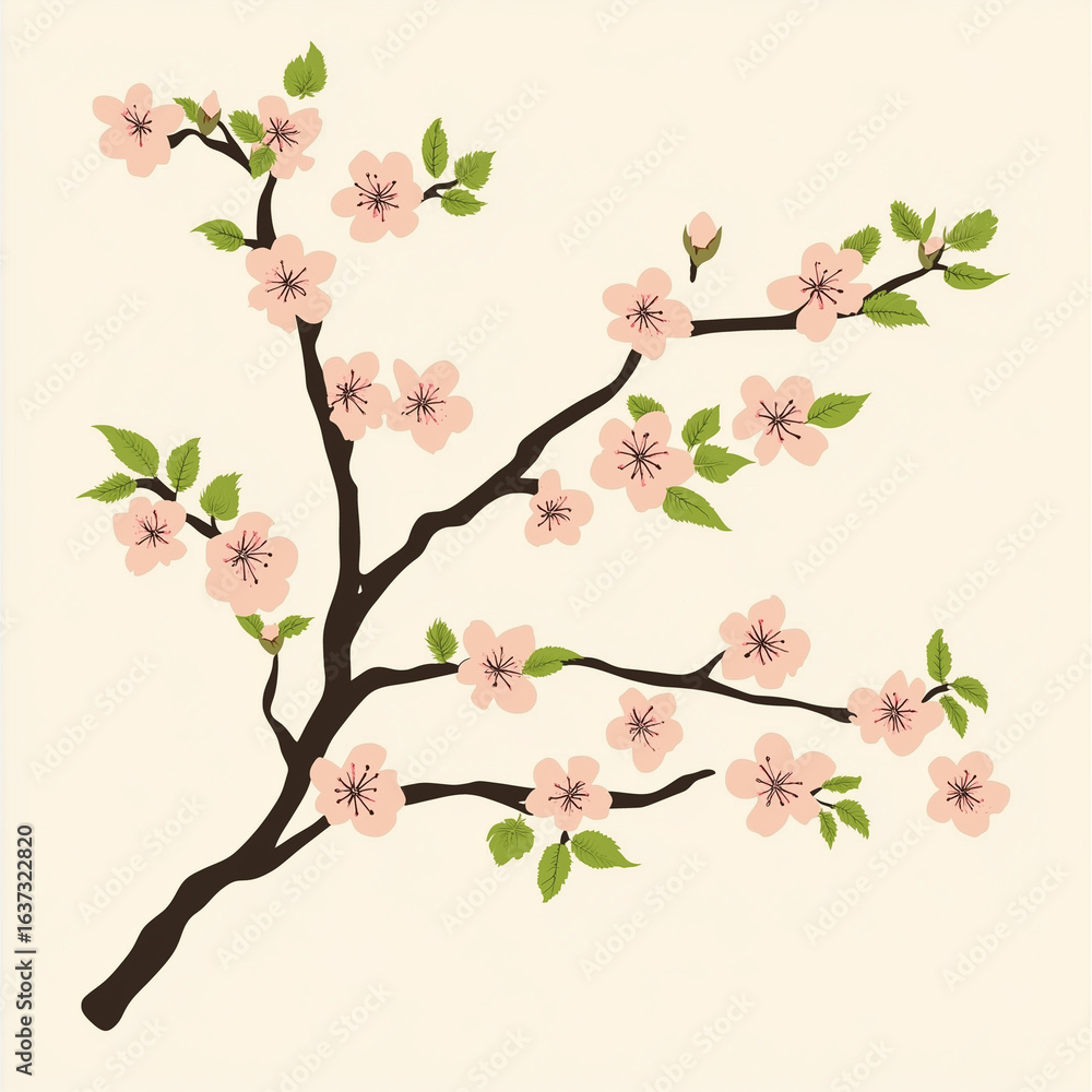 Fototapeta premium Japanese cherry blossom branches