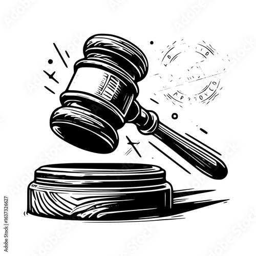 Gavel isolated on white background
