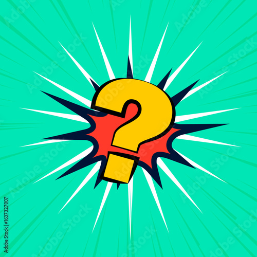 cartoon style questions and answers faq template for social talk or message