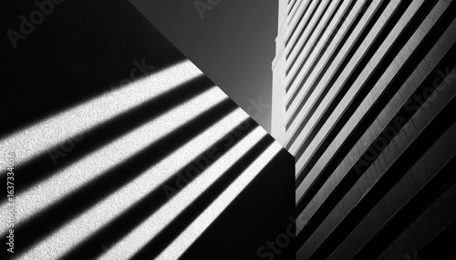 Dramatic monochrome building shadows