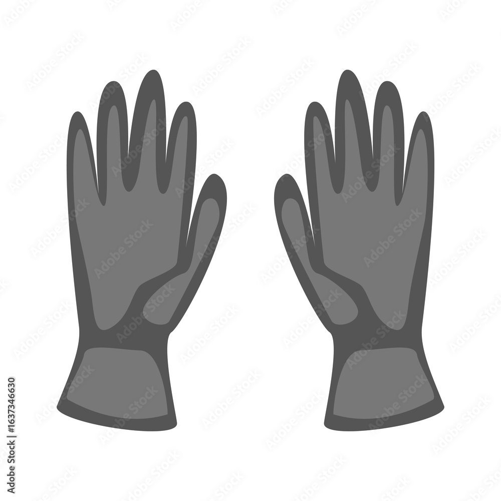Obraz premium Medical Glove Icon – Flat Design on White Background. Simple and clean vector illustration representing healthcare, hygiene, safety, and protective equipment.
