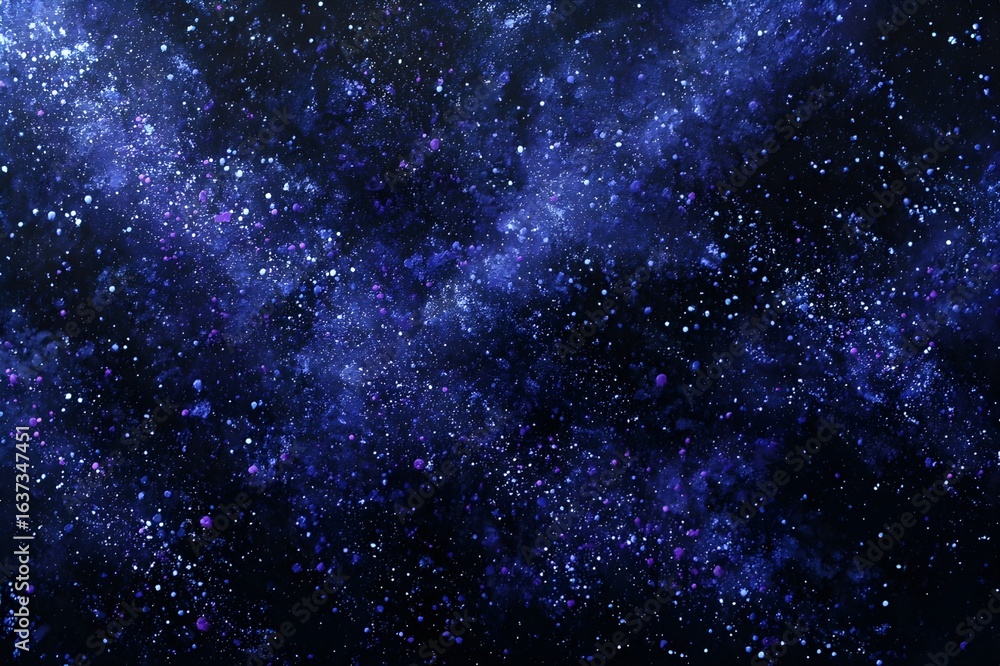 Obraz premium Abstract Indigo Galaxy Clusters and Nebulae in Cosmic Detail for Stunning Space Photography Art