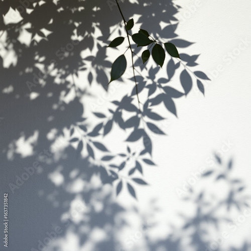 Wallpaper Mural shadow overlay effects of realistic abstract natural tree leaves shadow on wall background,Summer sunlight and shadow overlay 
effect,shadow for photo interior backdrop studio mockup Torontodigital.ca