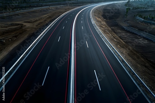 Wallpaper Mural Newly constructed road with shining smooth finish and clean lines for modern infrastructure appeal Torontodigital.ca