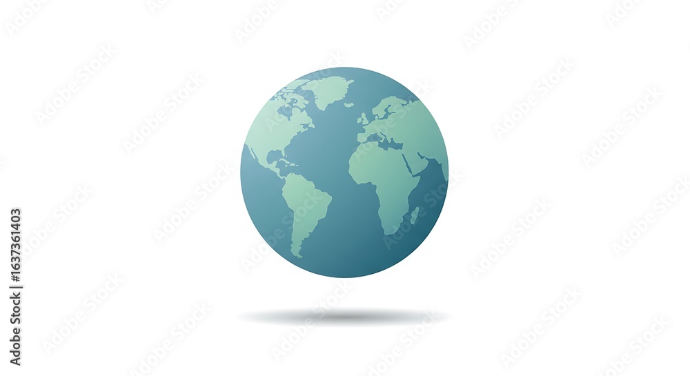 Fototapeta premium Stylized earth globe illustration