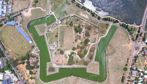 Obraz na płótnie Jaffna, Sri Lanka, Ancient Portuguese fort in Ceylon, European architecture in A