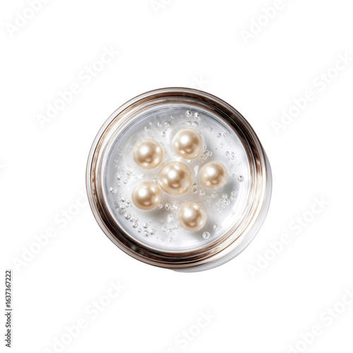Luxurious Pearl Serum in Glass Jar - Top View