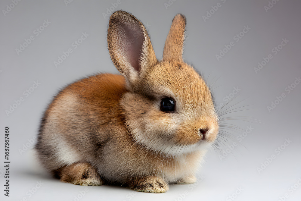 Obraz premium A tiny domestic rabbit breed known for its small size and origins in Europe